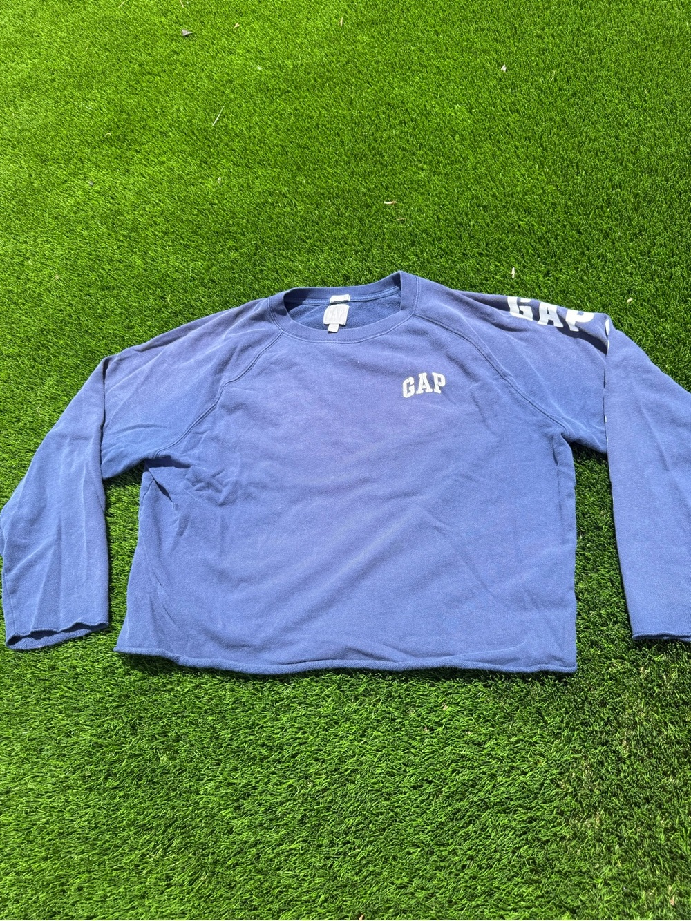 GAP  Blue Pullover Sweatshirt with Chest Logo